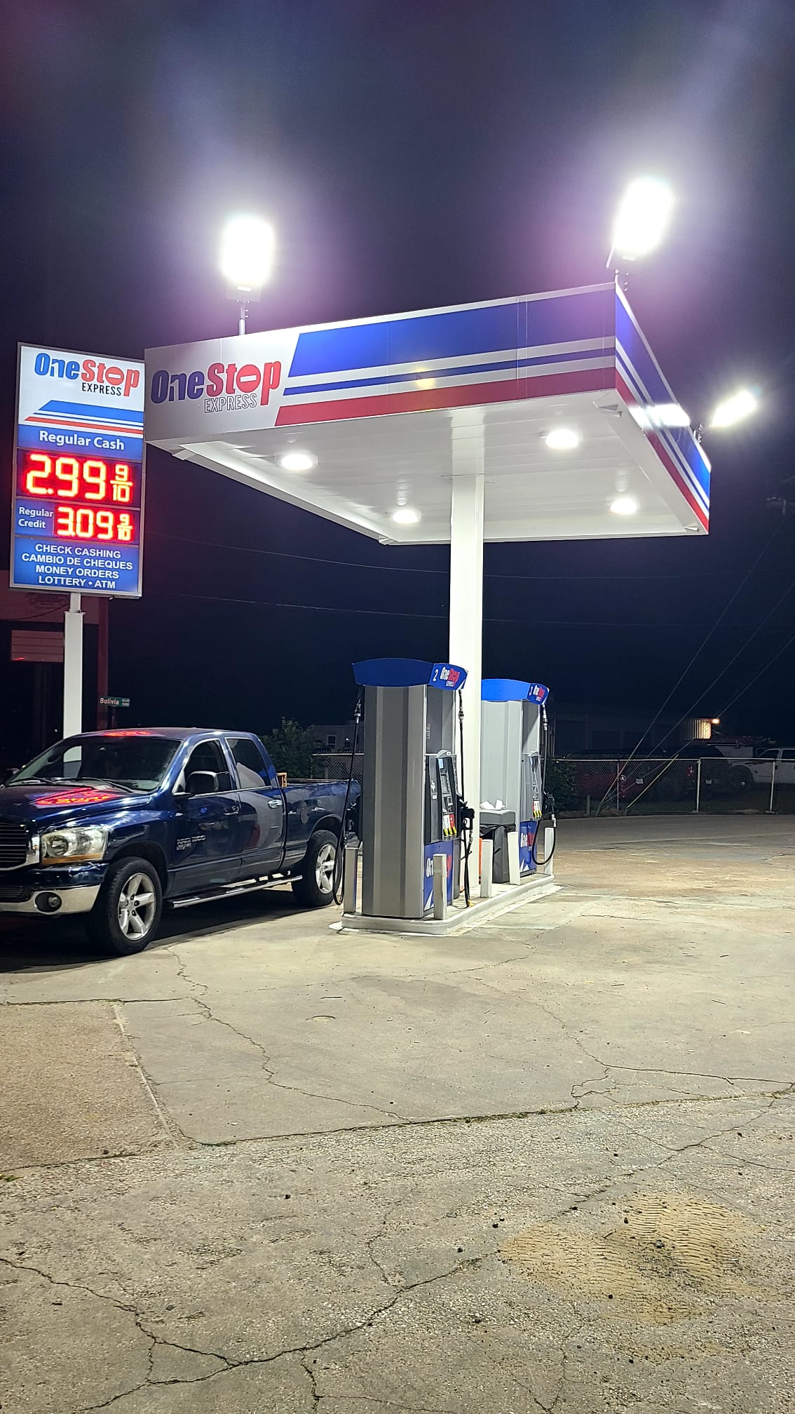 Gas station canopy sign and branding by Sign Go in Houston