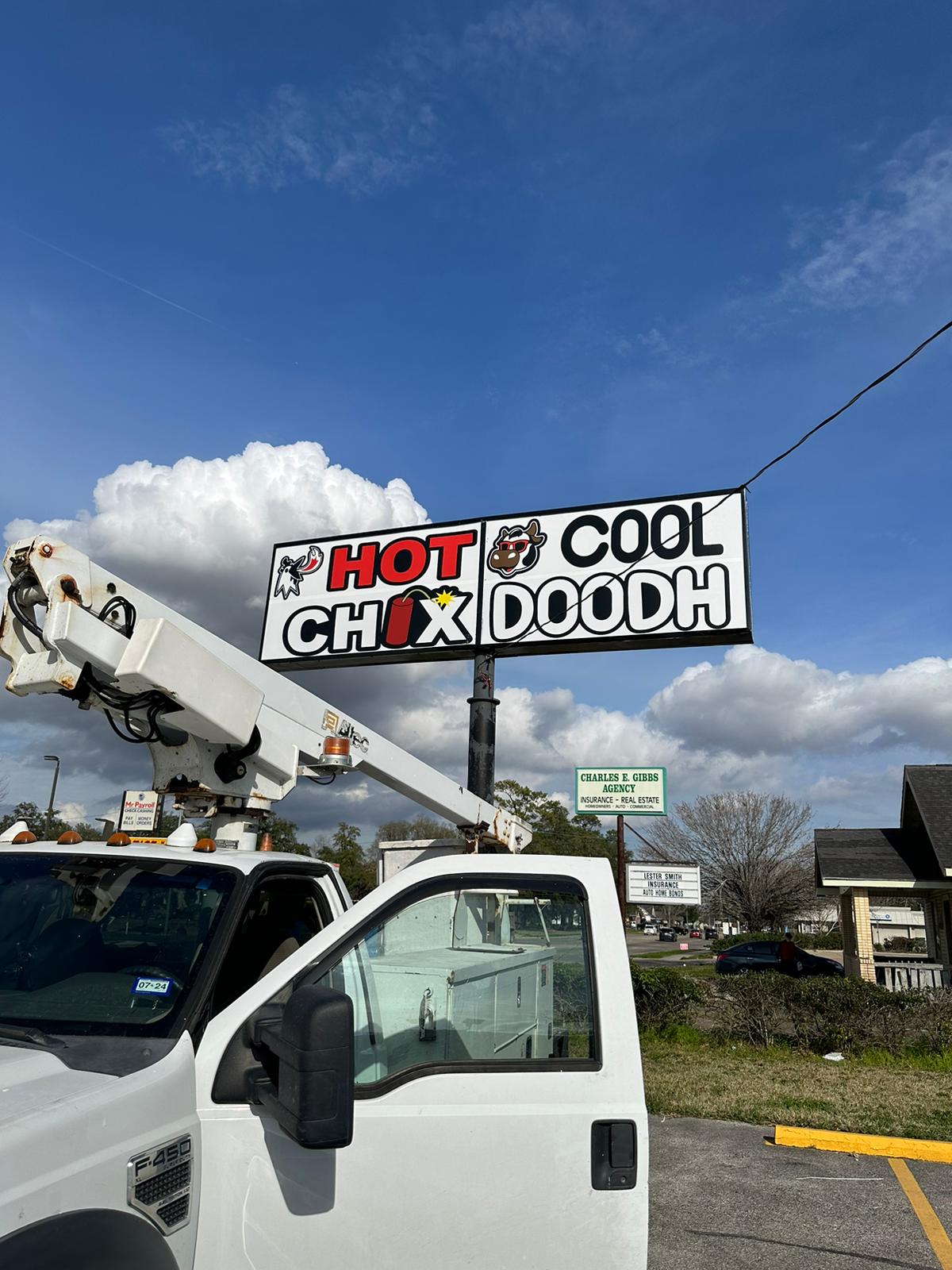Tall commercial pole sign fabricated by Sign Go